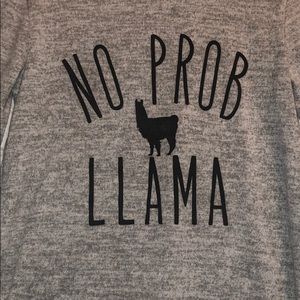 Francesca’s No prob llama long sleeve shirt!🦙🦙🦙